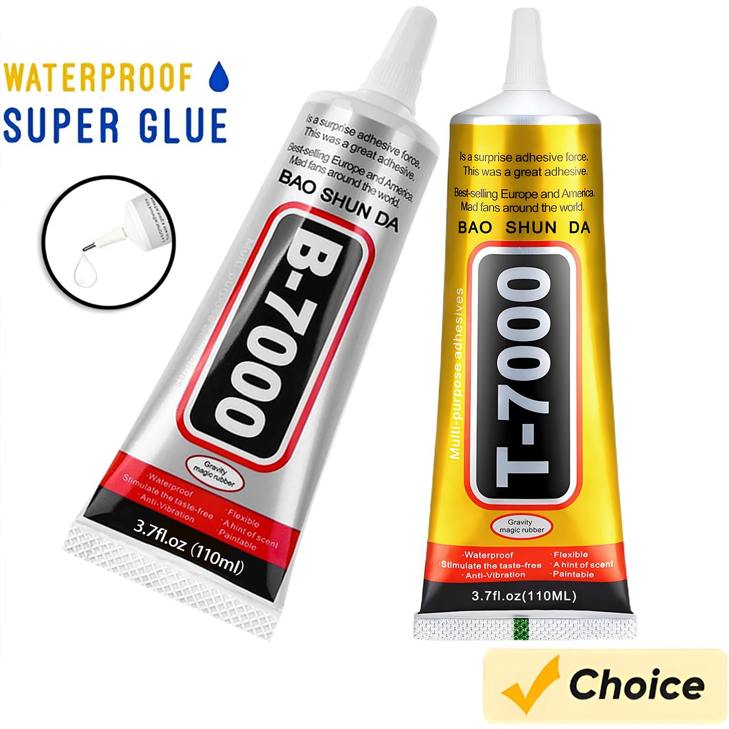 Contact Cement Glue - B-7000 Прозрачный контактный клей 15 мл/50