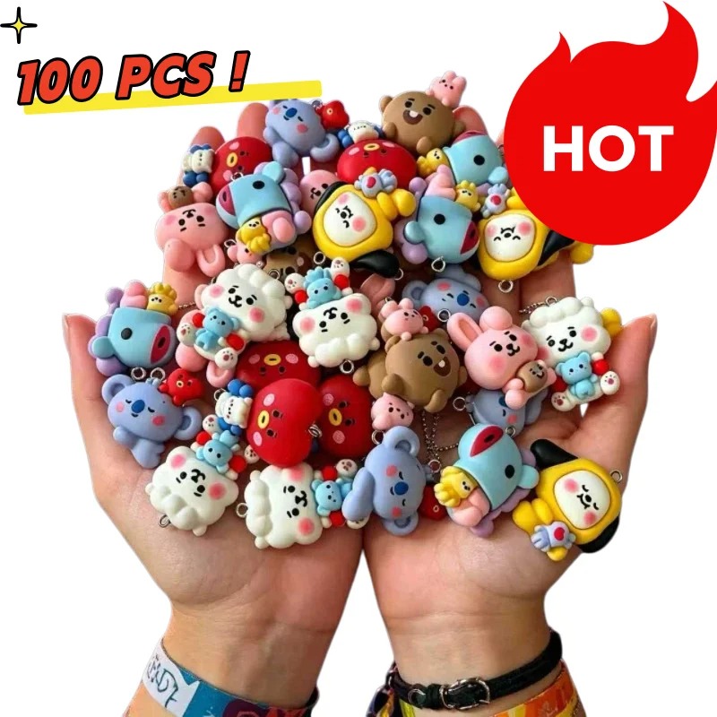 Cosplay Prop Making - 7 шт. смоляных мультяшных шармов BT21