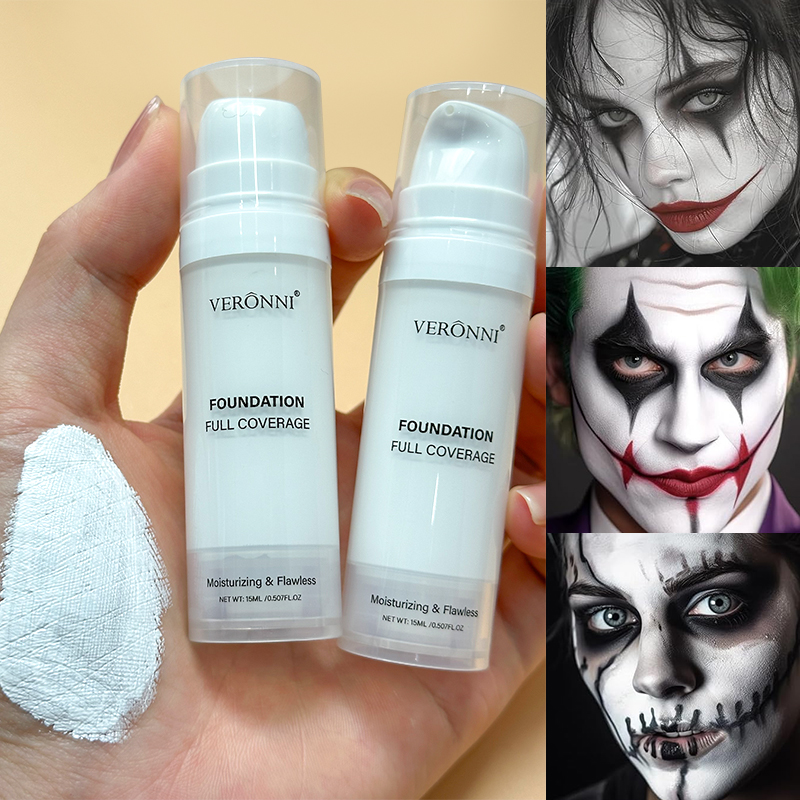 Cosplay Prop Primer - Хэллоуин Жидкий готический белый макияж Цветовая