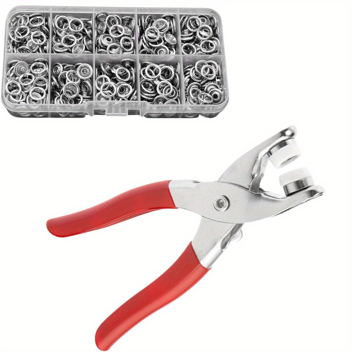 Snap Fastener Set - 100 шт. металлические кнопки с застежкой,
