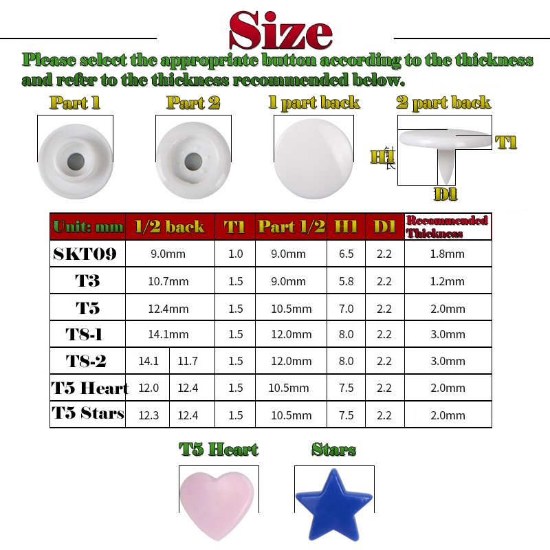 36 цветов, 10 комплектов, экол – обзор и цена Snap Fastener Set