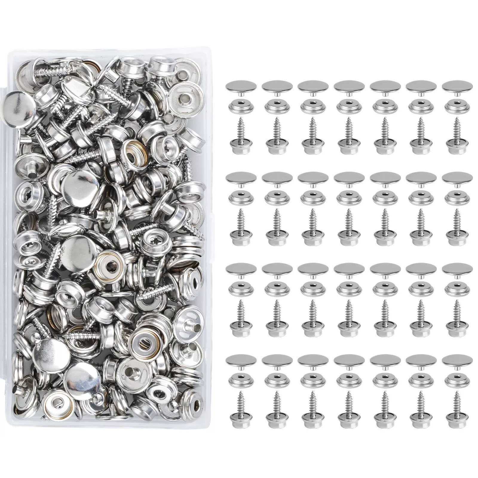 50 комплектов, набор кнопок-за – обзор и цена Snap Fastener Set