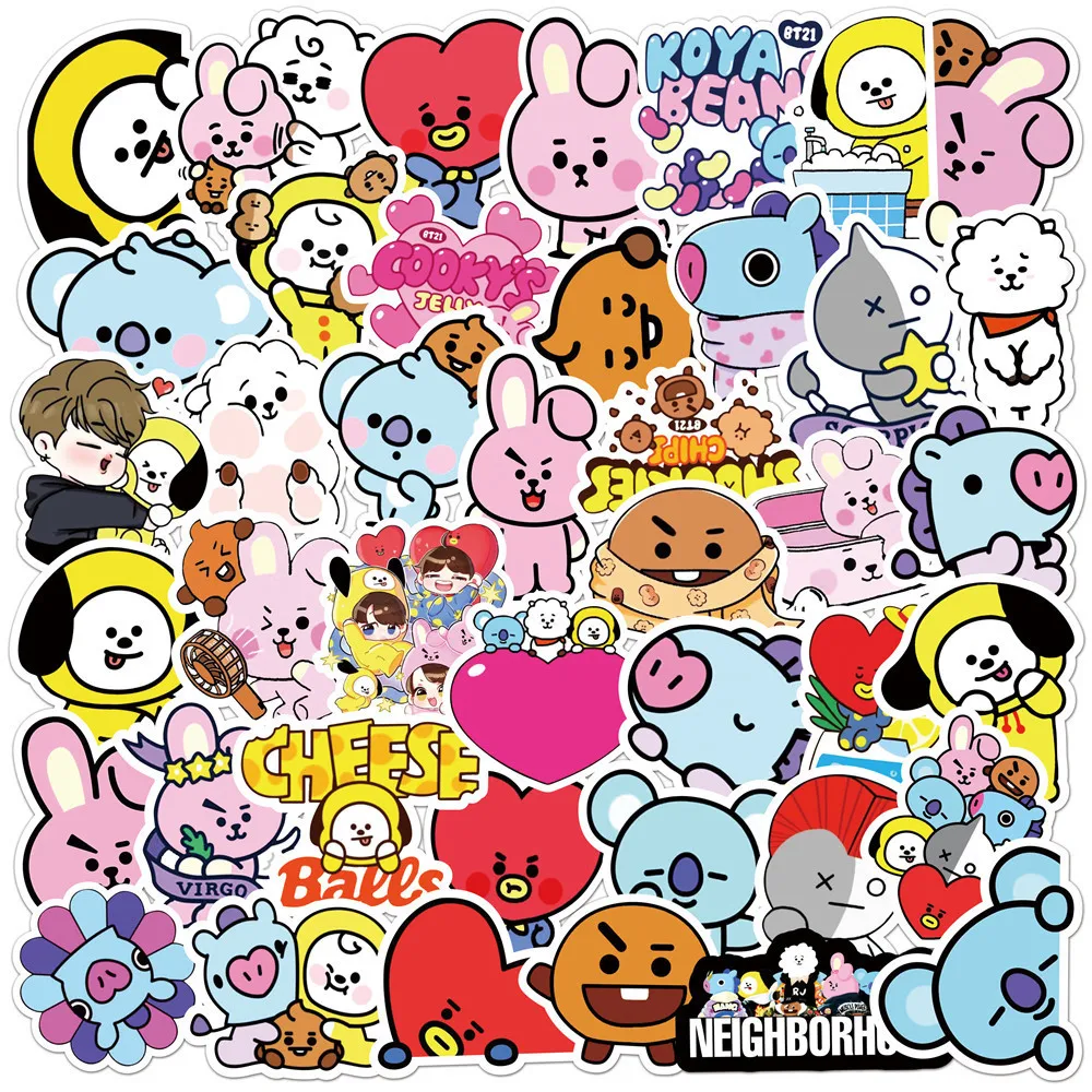 Наклейки Kawaii BT21 для чемод – обзор и цена Evoker Cosplay Prop