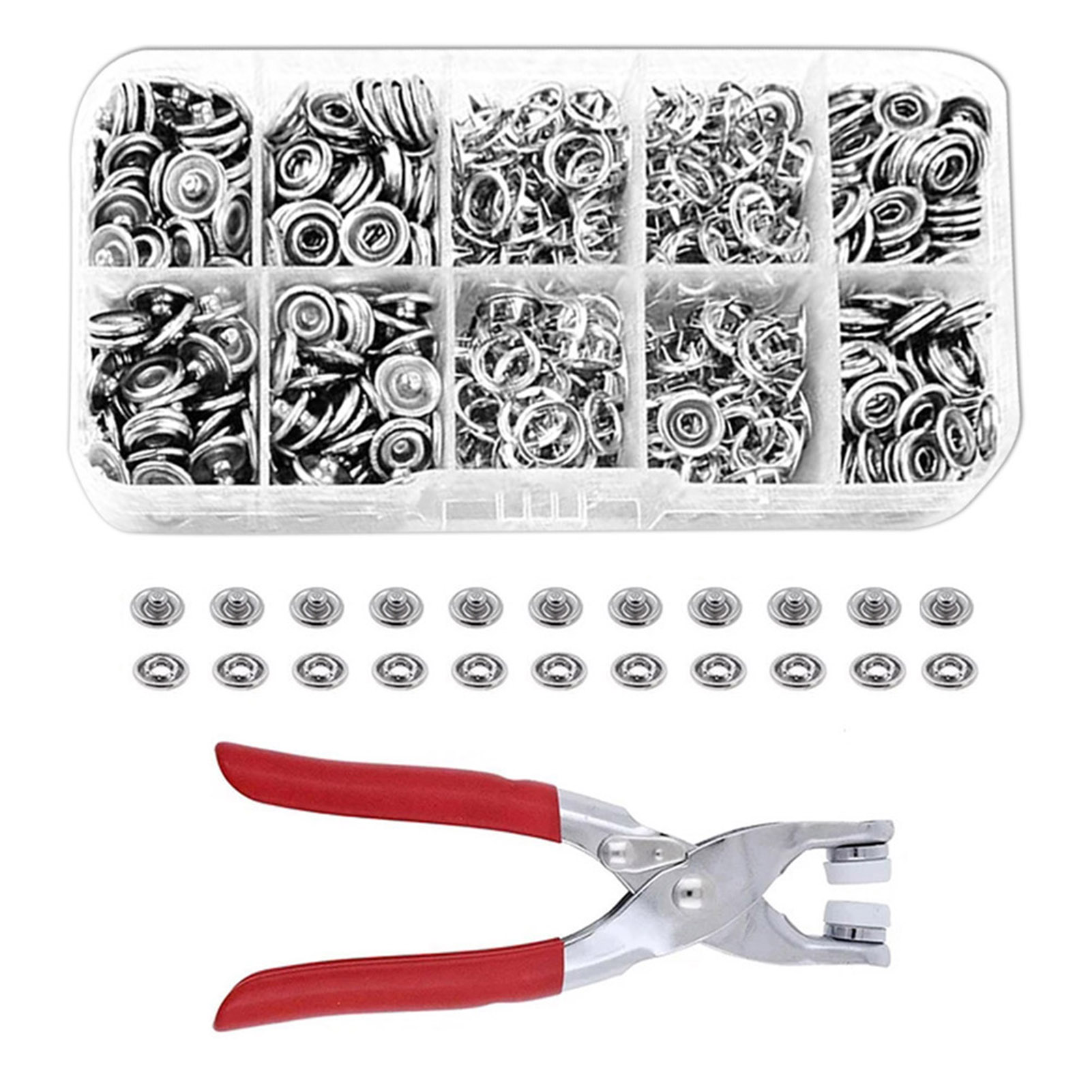 Набор из 50/100 штук: Цветные  – обзор и цена Snap Fastener Set