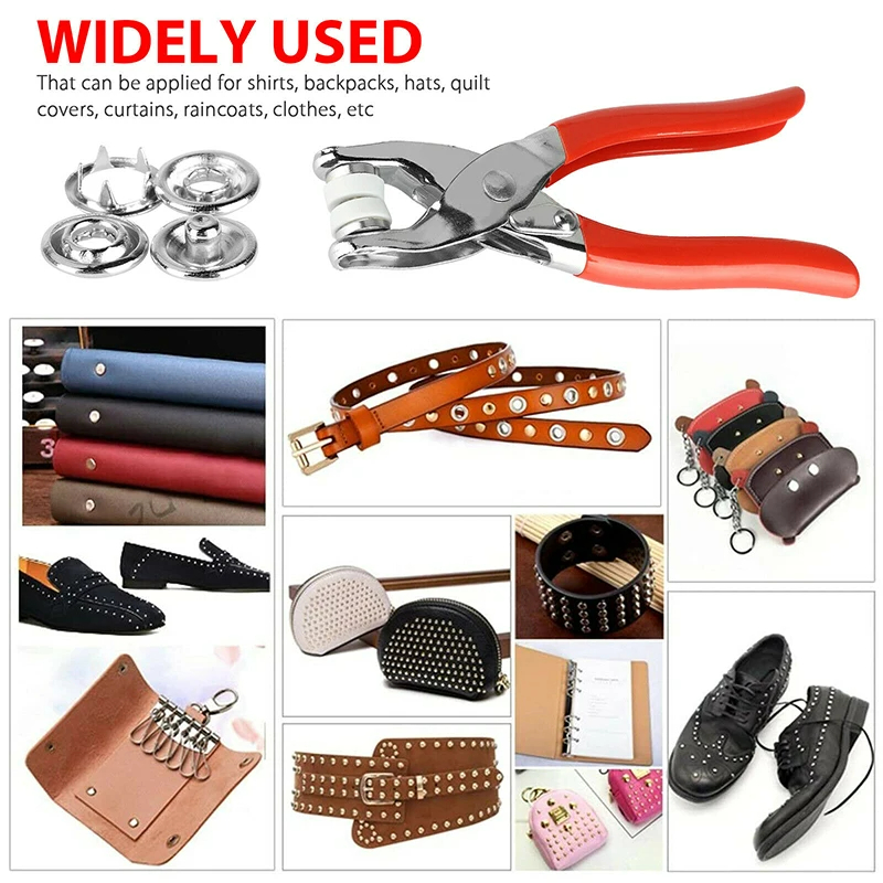 400 шт. зубчатые кольца 9,5 мм – обзор и цена Snap Fastener Set