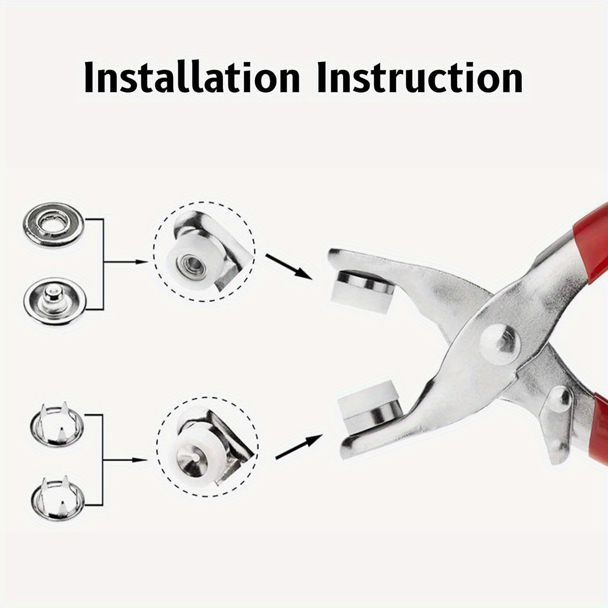 100 шт. металлические кнопки с – обзор и цена Snap Fastener Set